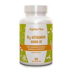 Alpha Plus D3-Vitamin 1000IE 90 Tabletter