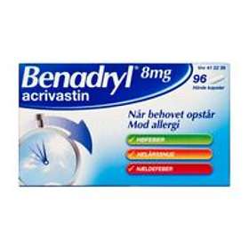 Benadryl Allergy Acrivastine 96 Capsules