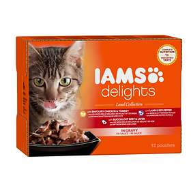 Iams Cat Delights Land Collection Gravy 12x0.085kg