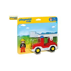Playmobil 1.2.3 6967 Camion de pompier avec échelle Pivotante