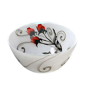 Nybro Crystal Ink Rose Skål Ø210x90mm