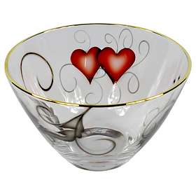 Nybro Crystal Golden Ink Heart Skål Ø215x125mm