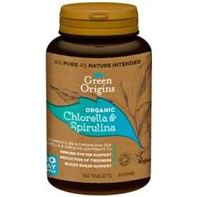 Green Origins Organic Chlorella & Spirulina 180 Tablets