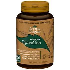 Green Origins Organic Spirulina 180 Tablets