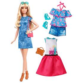 Barbie Fashionistas 43 avec Fashion Mode Robe BLEUE dtf06 Neuf/Neuf dans sa boîte Poupée 