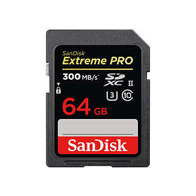 SanDisk Extreme Pro SDXC Class 10 UHS-II U3 300MB/s 64GB