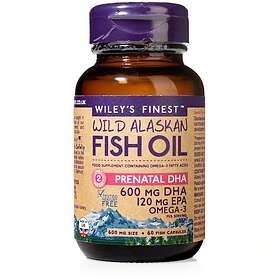 Wiley's Finest Wild Alaskan Fish Oil Prenatal DHA 60 Kapslar