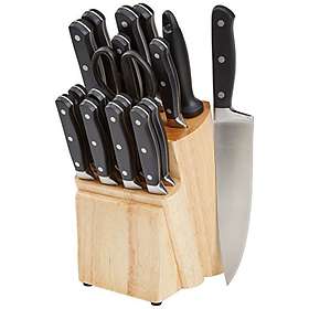 AmazonBasics Block Knife Set 15 Knives (17)