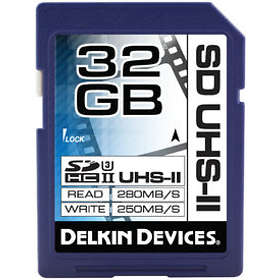 Delkin Cinema SDXC UHS-II U3 280/250MB/s 64GB
