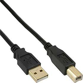 InLine Gold USB A - USB B 2.0 0.5m
