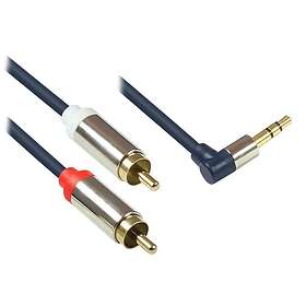 Good Connections High Quality 3.5mm (angled) - 2RCA 1,5m