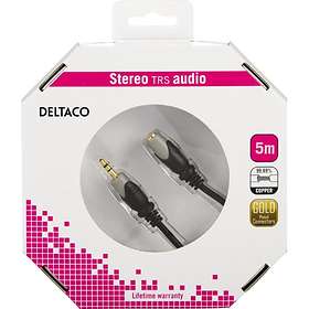 Deltaco Gold 3.5mm - 3.5mm M-F 5m