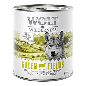 Wolf of Wilderness Green Fields Adult 24x0,8kg