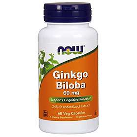 Now Foods Ginkgo Biloba 60mg 60 Kapselit