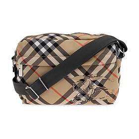 Burberry Leather House Check Small Crossbody Bag