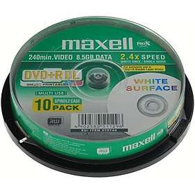 Maxell DVD+R DL 8,5GB 8x 10-pack Spindel Inkjet