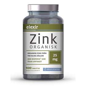 Elexir Pharma Zink 25mg 100 Tabletter