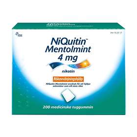 Omega Pharma NiQuitin Medicinskt Tuggummi Mentolmint 4mg 200st