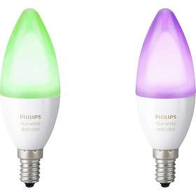 Philips Hue White And Color LED E14 B39 2000K-6500K +16 million colors  470lm 4W 2-pack (Dimbar) från 806 SEK (i dag) - Hitta bästa pris på Prisjakt