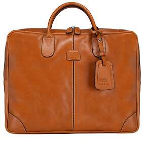TROUSSE DE MAQUILLAGE BRIC'S Life Pelle - Cuir Marron, Made In Italy, Neuve
