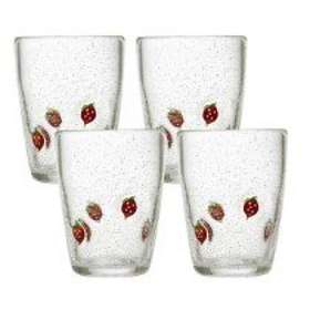 Hadeland Glassverk Jordbær Vannglass 40cl 4-pack