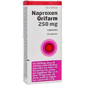 Orifarm Naproxen 250mg 20 Tabletter