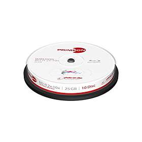 PRIMEON BD-R 25GB 10x 10-pakning Spindel Photo-on-disc Inkjet Printable