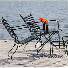 Mr Fredrik Smide Grupp Ø76cm (inkl. 2st Loungefåtöljer, 2st Köp Bord i smide Ø76cm Grönt från Mr Fredrik hos