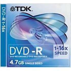 TDK DVD-R 4,7GB 16x 1-pack Slimcase