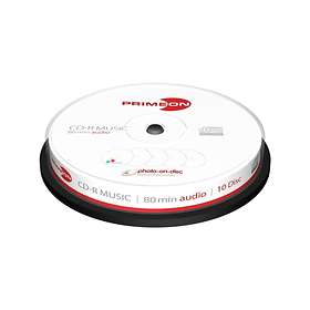 PRIMEON CD-R 700MB 40x 10-pack Spindel Photo-on-disc Inkjet Printable