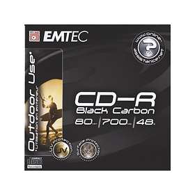 EMTEC CD-R 700MB 48x 1-pack Slimcase Black Carbon