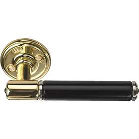 ASSA 1930 Ytterdörrhandtag (Polerad Mässing/Svart)