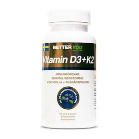 Better You Vitamiini D3+K2 60 Kapselit