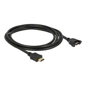 DeLock HDMI - HDMI High Speed with Ethernet M-F (screw) 2m