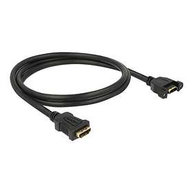 DeLock HDMI - HDMI High Speed with Ethernet F-F (screw) 1m