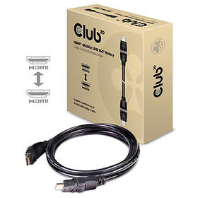 Club 3D 18Gbps HDMI - HDMI Haute vitesse avec Ethernet (2x swivel) 2m