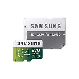 Samsung Evo Select microSDXC Class 10 UHS-I U3 100/60Mo/s 64Go