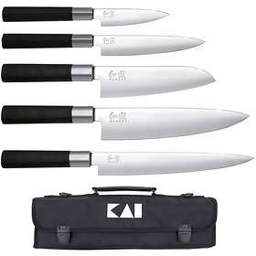 KAI Wasabi Black Knivsett 5 Kniver