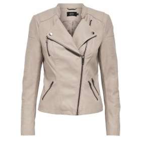 Only Ava Faux Leather Biker Jacket (Dame)