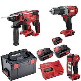 Best pris på Bosch 0615990K1E (2x5.0Ah) Verktøypakker 0615990K1E Bosch Verktøypakke med veske, 5,0 Ah batterier og