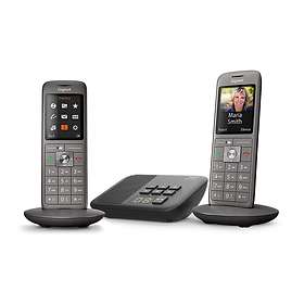 Gigaset AS690A Duo - Téléphone fixe sans fil avec répondeur, 2 combinés  avec grand écran rétroéclairé pour un affichage ultra lisible, fonction  blocage d'appels - Blanc [Version Française] : : High-Tech