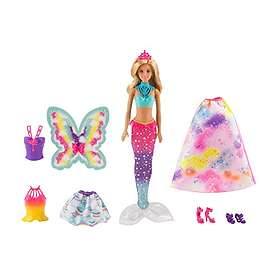 Barbie Dreamtopia Docka med 3 Sagokostymer FJD08