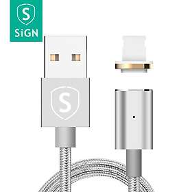 SiGN Magnetic 2,4A USB A - Lightning 1m