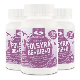 HealthWell Folsyra+B6+B12 + D 270 kaps