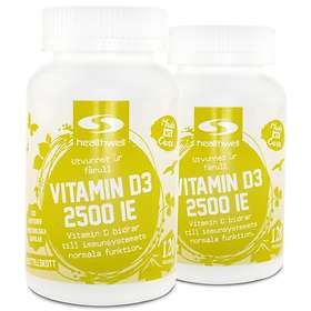 HealthWell Vitamin D3 2500 IE 240 Kapslar