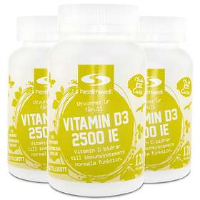HealthWell Vitamin D3 2500 IE 360 Kapslar