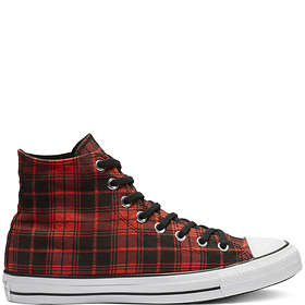 plaid high top converse