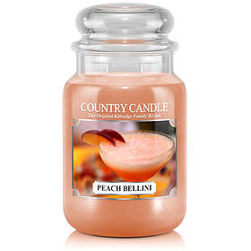 Country Candle Large Jar 2 Wick Duftlys Peach Bellini