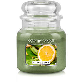 Country Candle Medium Jar 2 Wick Duftlys Citrus & Sage