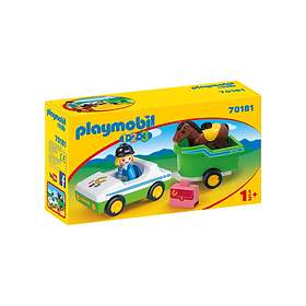 Playmobil 1.2.3 70181 Car with horse trailer